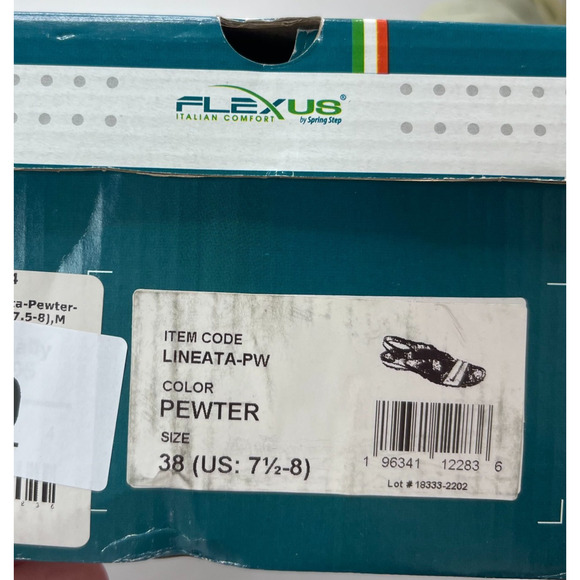 Flexus by Spring Step Lineata Strappy Sandals Pewter Women 7.5/EU 38 NWB Casual - Picture 10 of 10